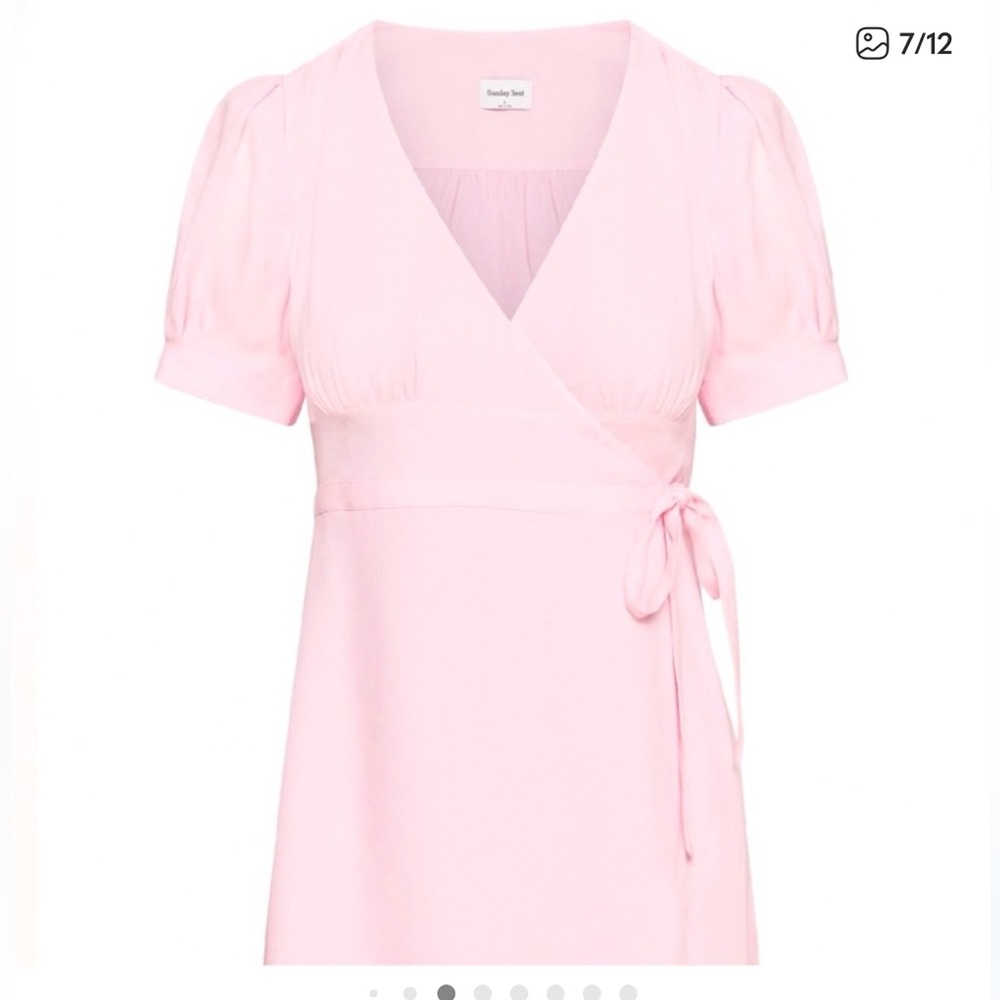 Aritzia Blush Pink Wrap Dress